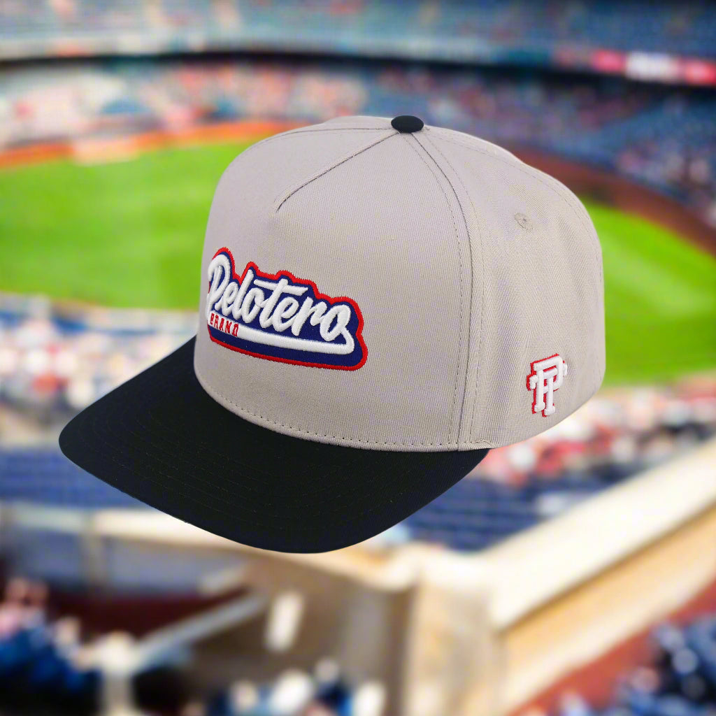 Pelotero Brand Logo- Hoy Se Juega Snapback - Grey with Black Brim