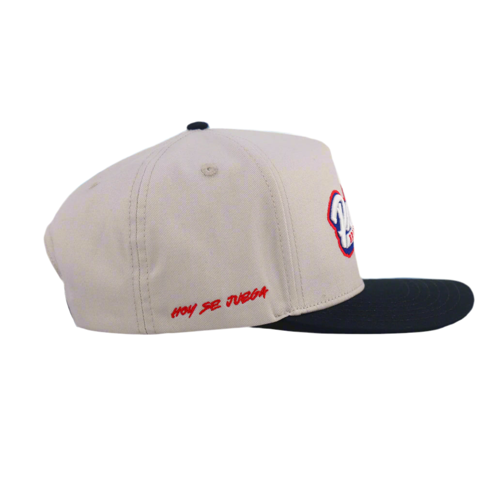 Pelotero Brand Logo- Hoy Se Juega Snapback - Grey with Black Brim