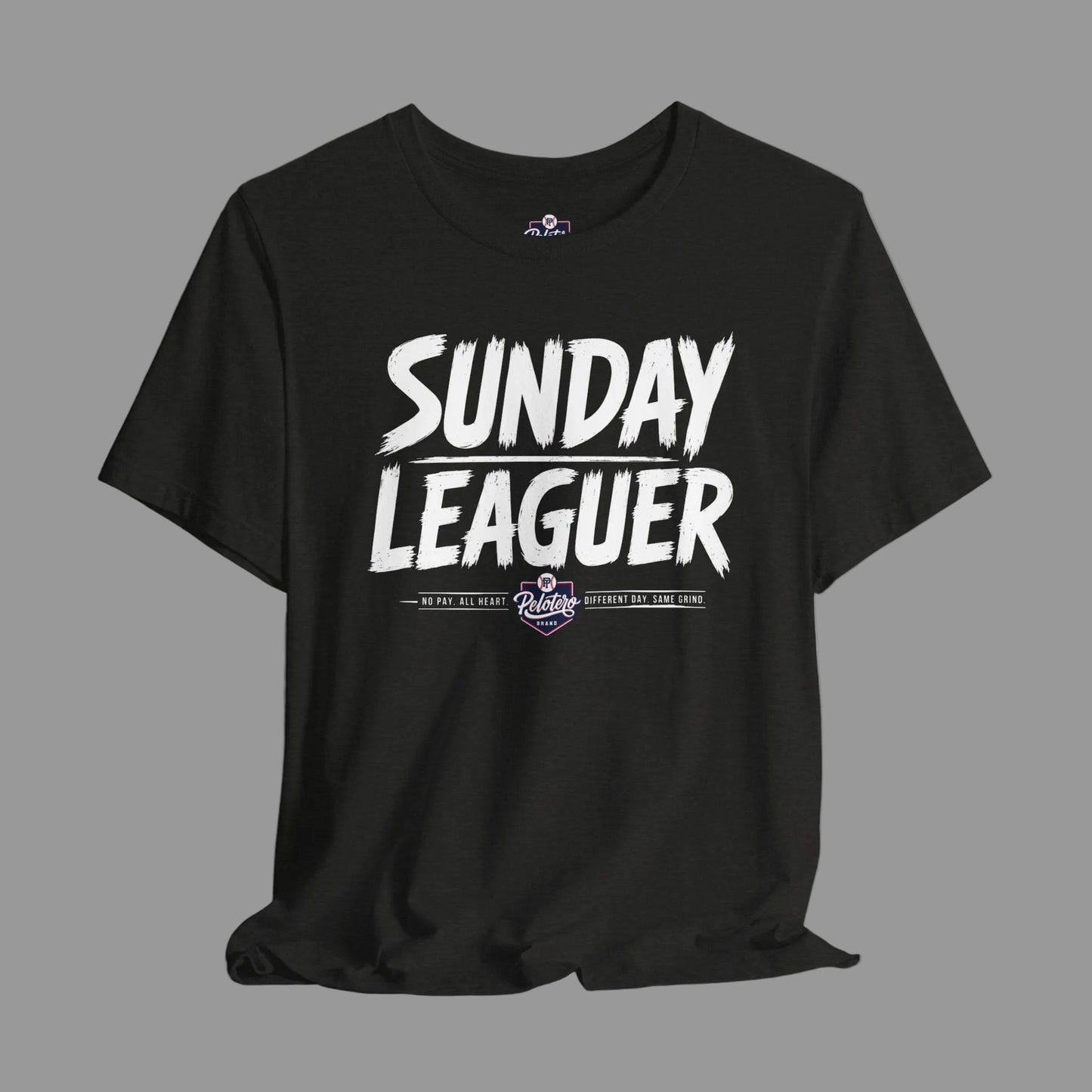 Black t-shirt with angel graphic on a white background