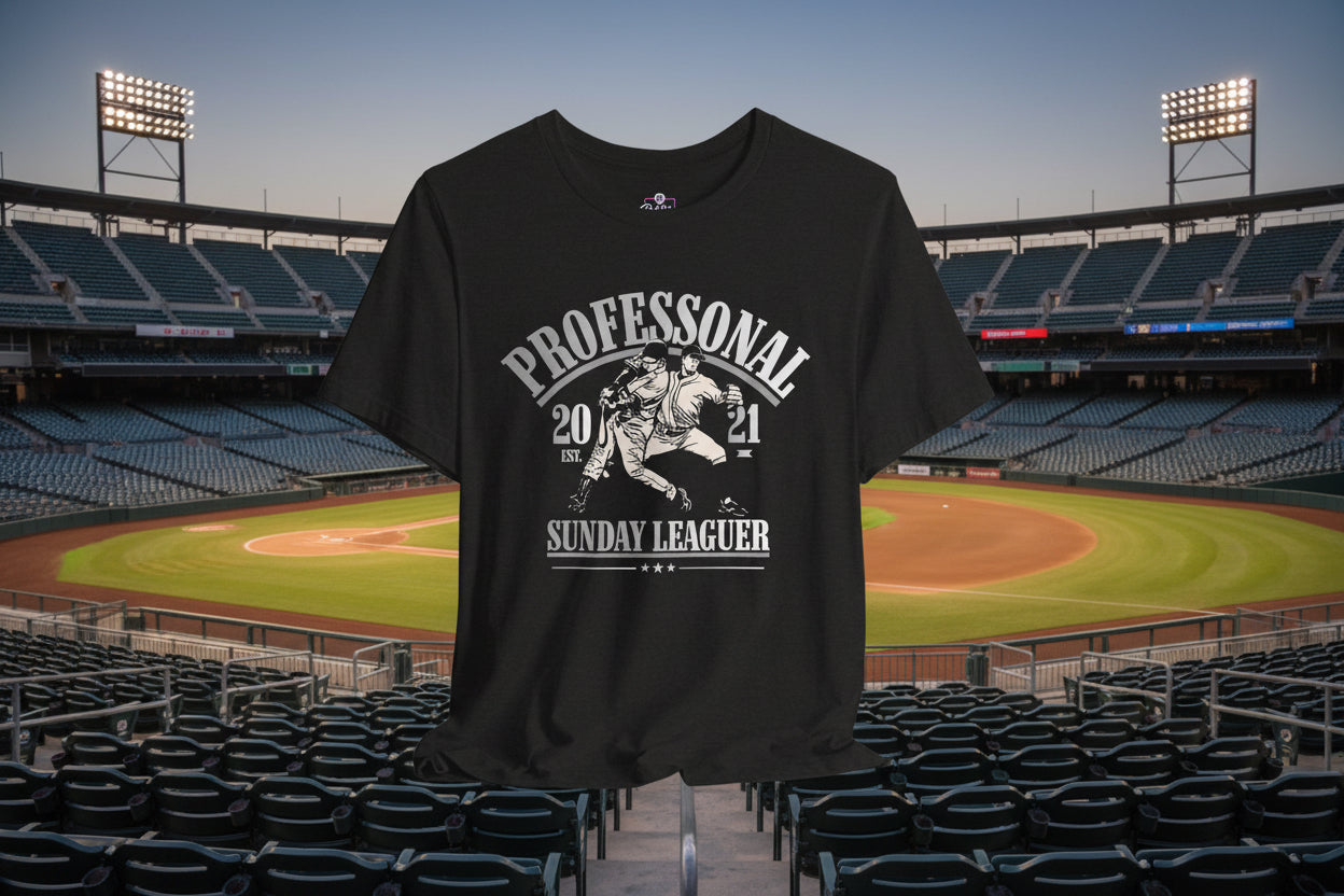 Professional Sunday Leaguer Baseball Tee — Hispanic Latino Pride