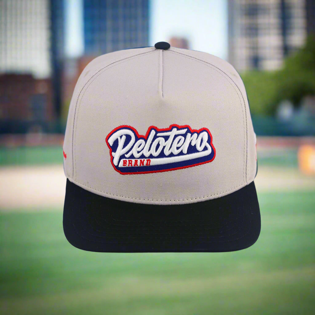 Pelotero Brand Logo- Hoy Se Juega Snapback - Grey with Black Brim
