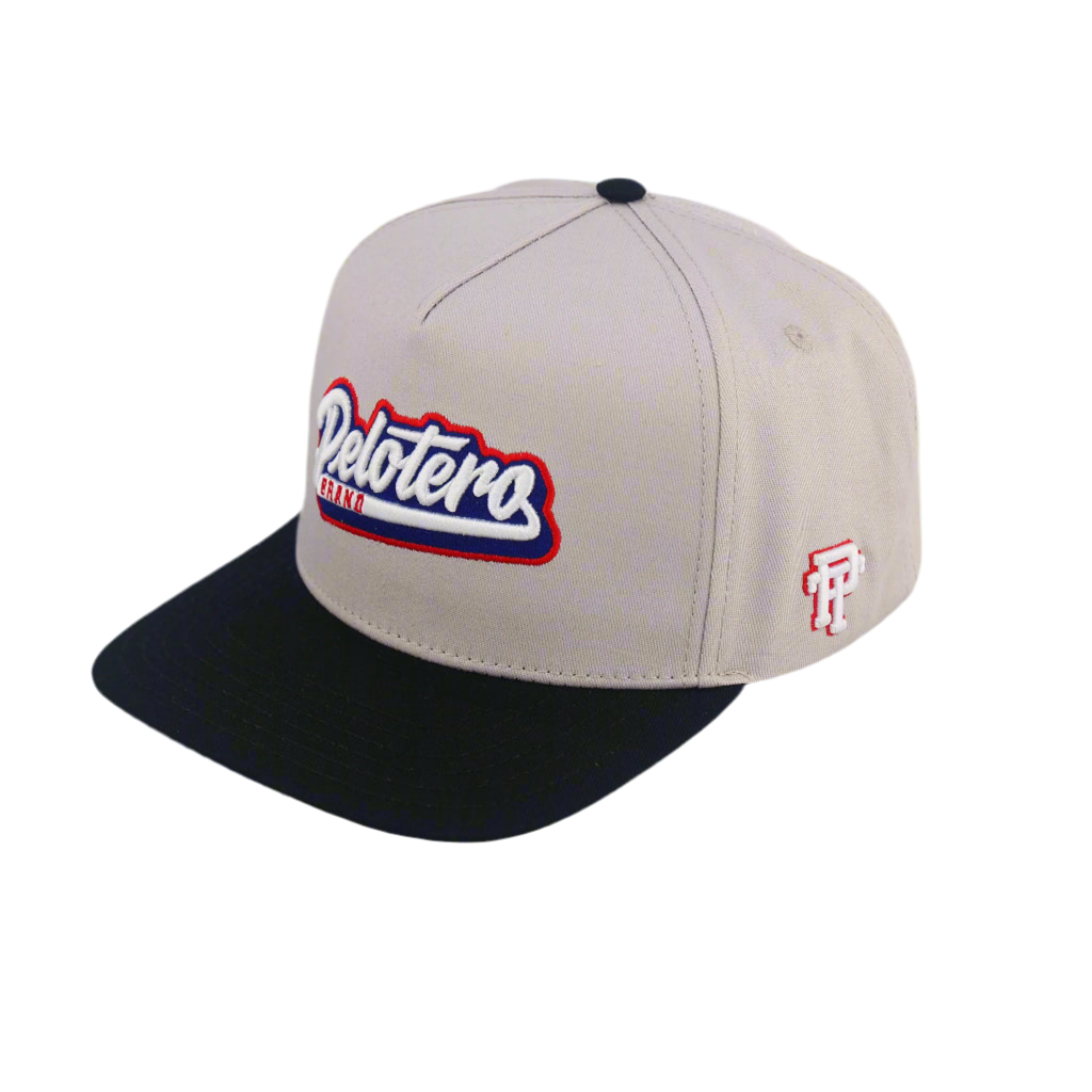 Pelotero Brand Logo- Hoy Se Juega Snapback - Grey with Black Brim