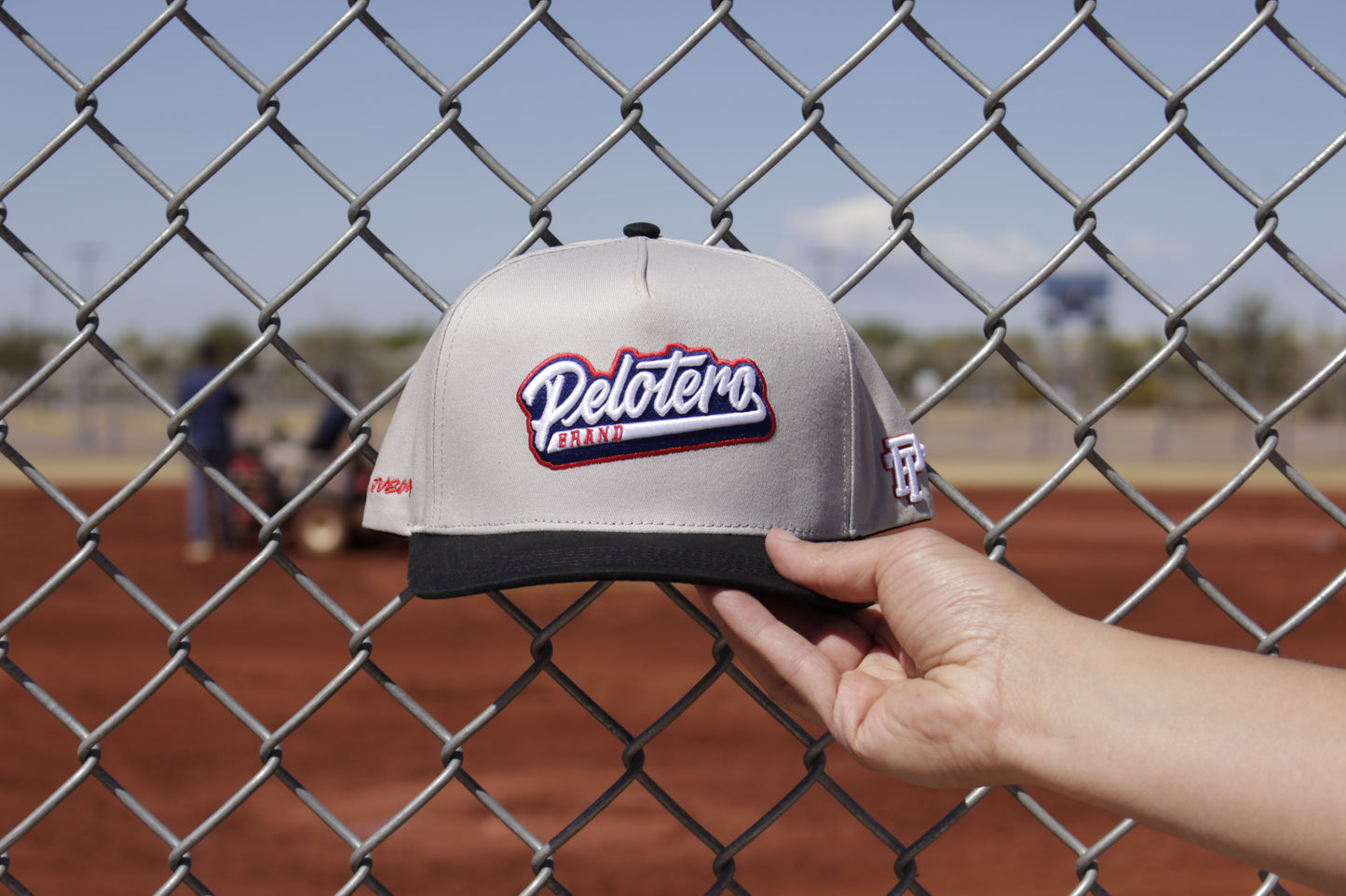 Pelotero Brand Logo- Hoy Se Juega Snapback - Grey with Black Brim