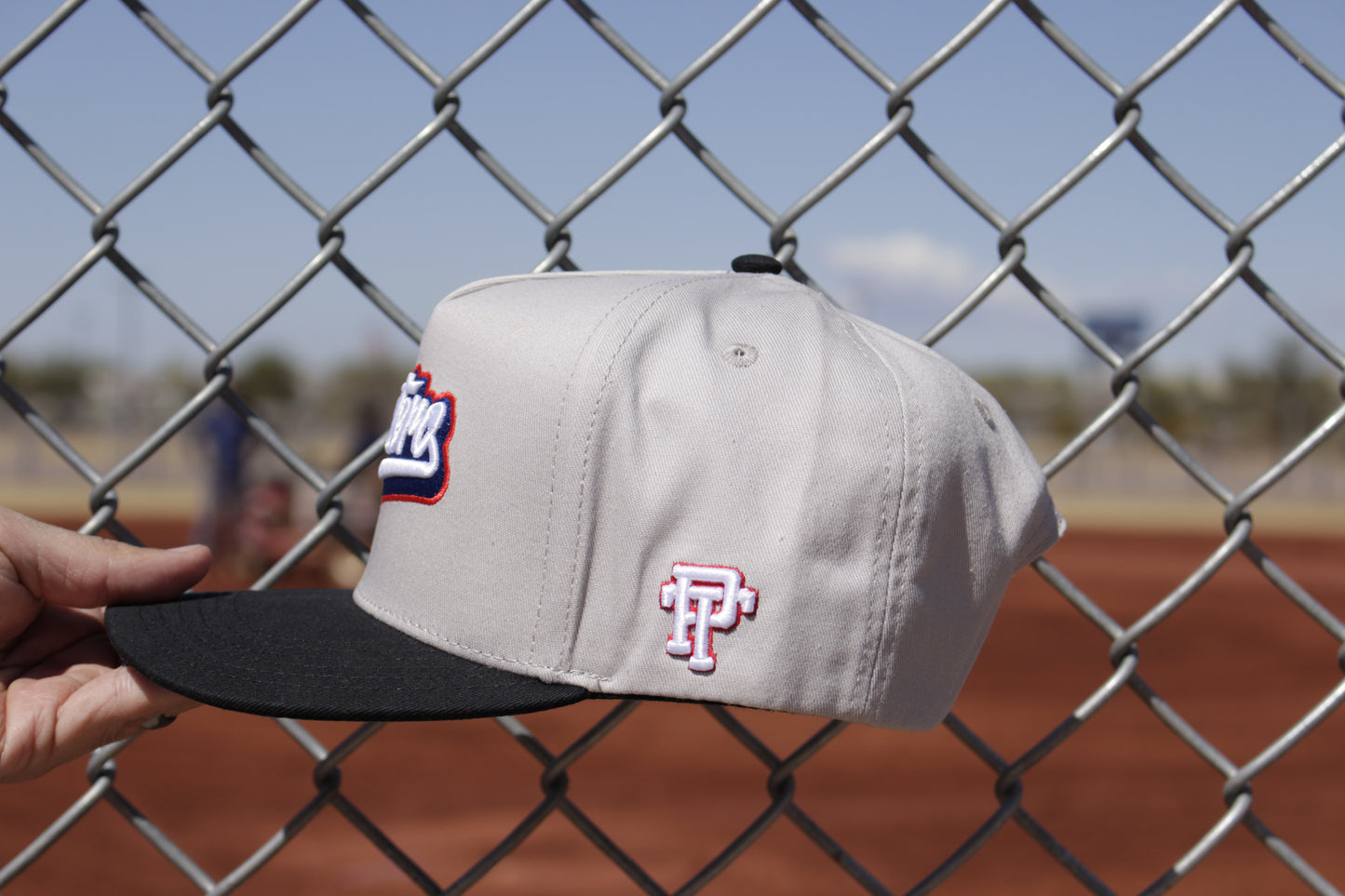 Pelotero Brand Logo- Hoy Se Juega Snapback - Grey with Black Brim